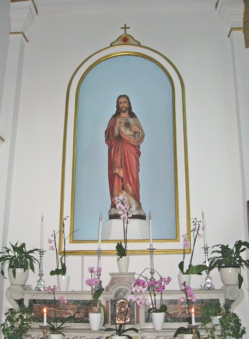 altarul Preasfintei Inimi a lui Isus, biserica romano-catolică din Galați (2020)