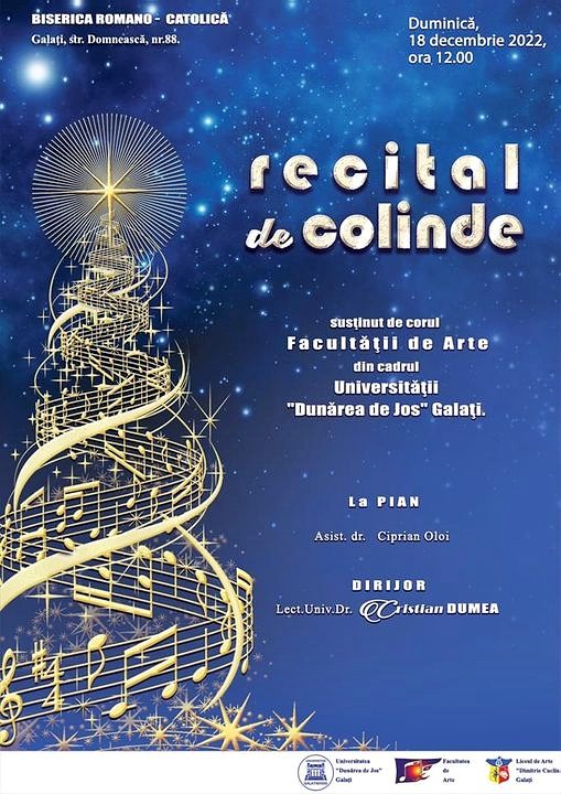 Recital de colinde în biserica romano-catolică din Galați (2022)